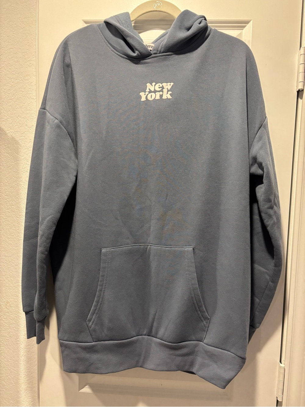 Sunday Retreat New Without Tags  New York ❤️ Graphic Hoodie in Dusty Blue Sz M
